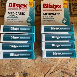 New Lot of 8 Blistex Medicated Lip Balms NIB